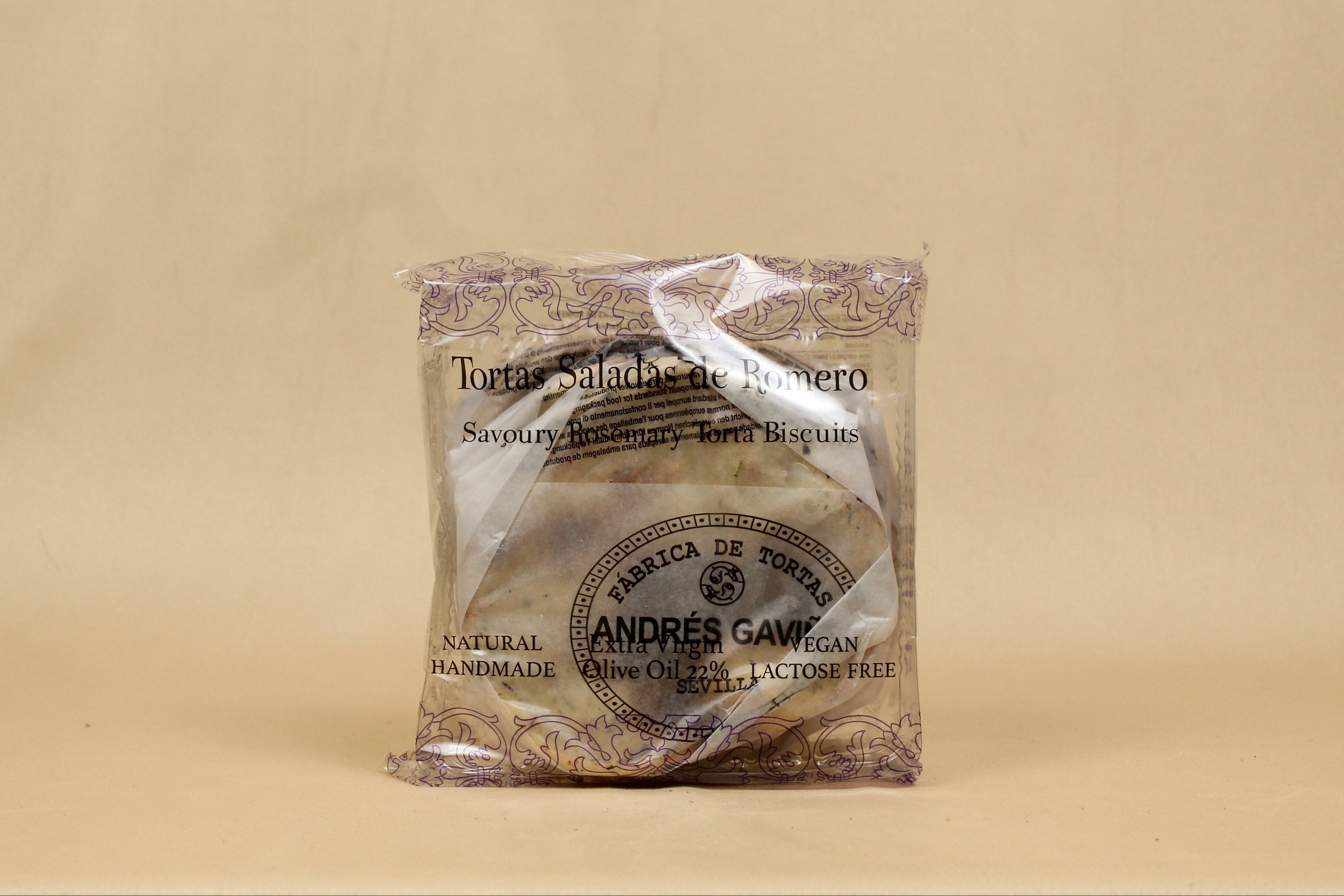 Rosemary Torta Biscuits 180g - Andres Gaviño