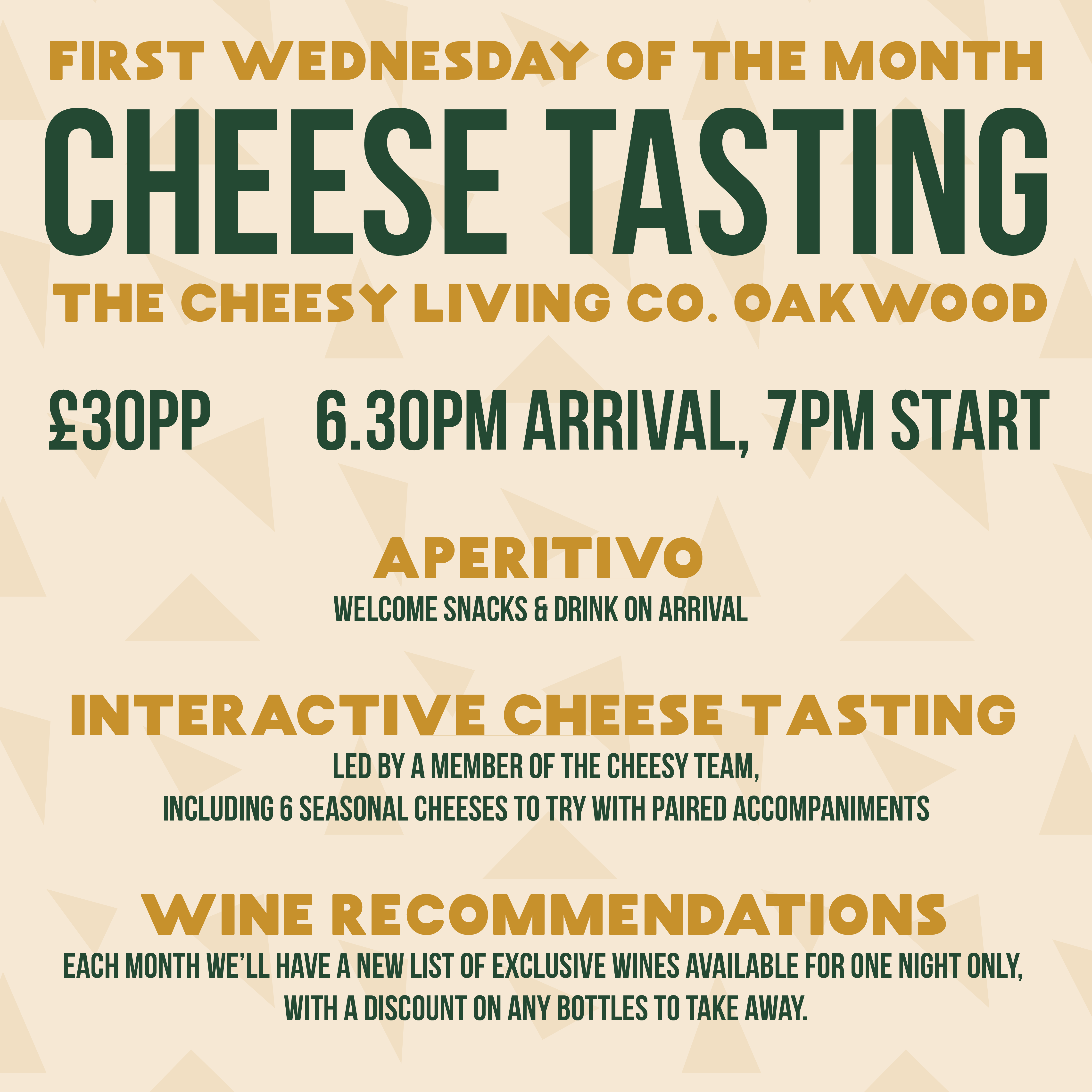 Cheese Tasting - 1st May