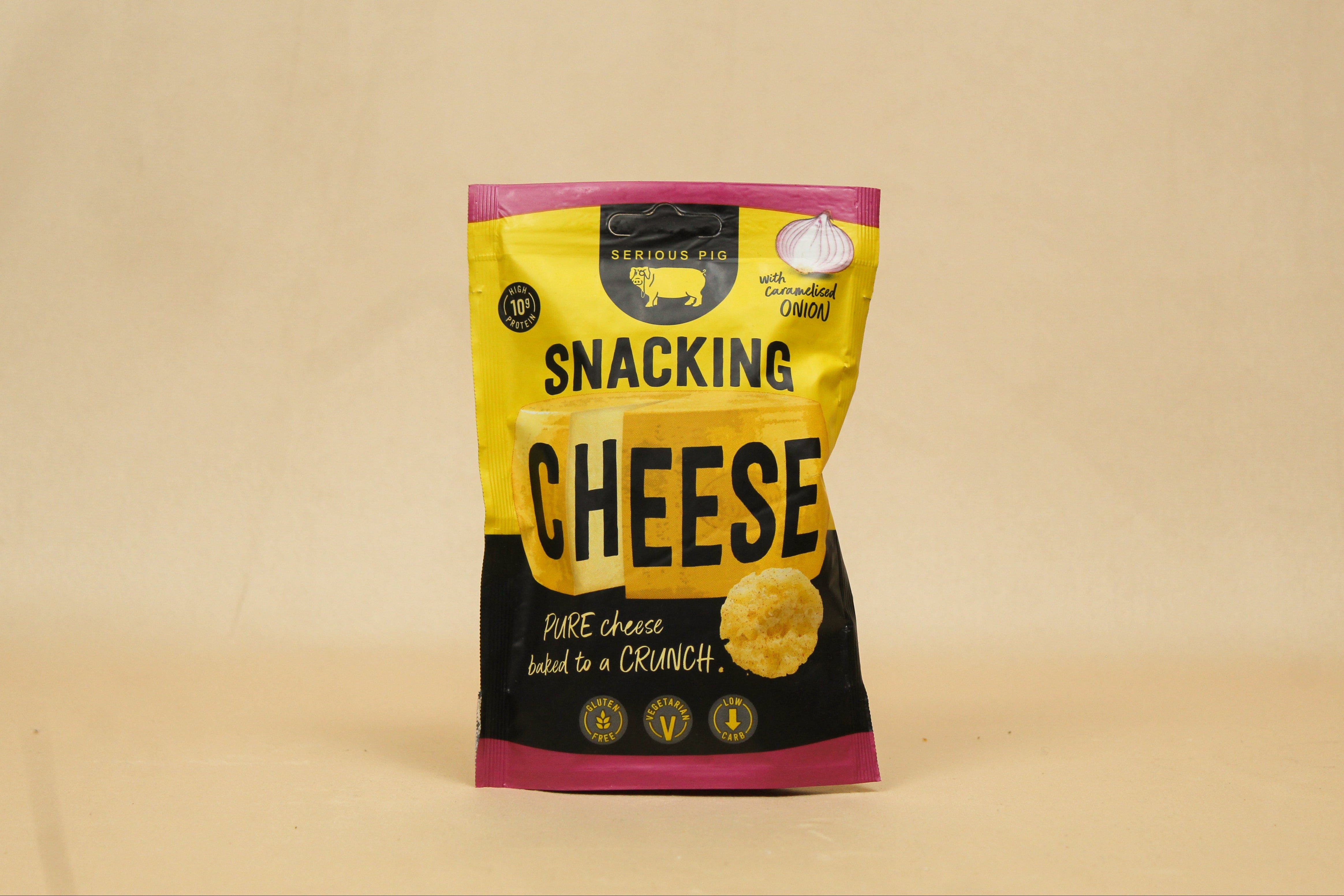 Snacking Cheese with Caramelised Onion 24g - Serious Pig