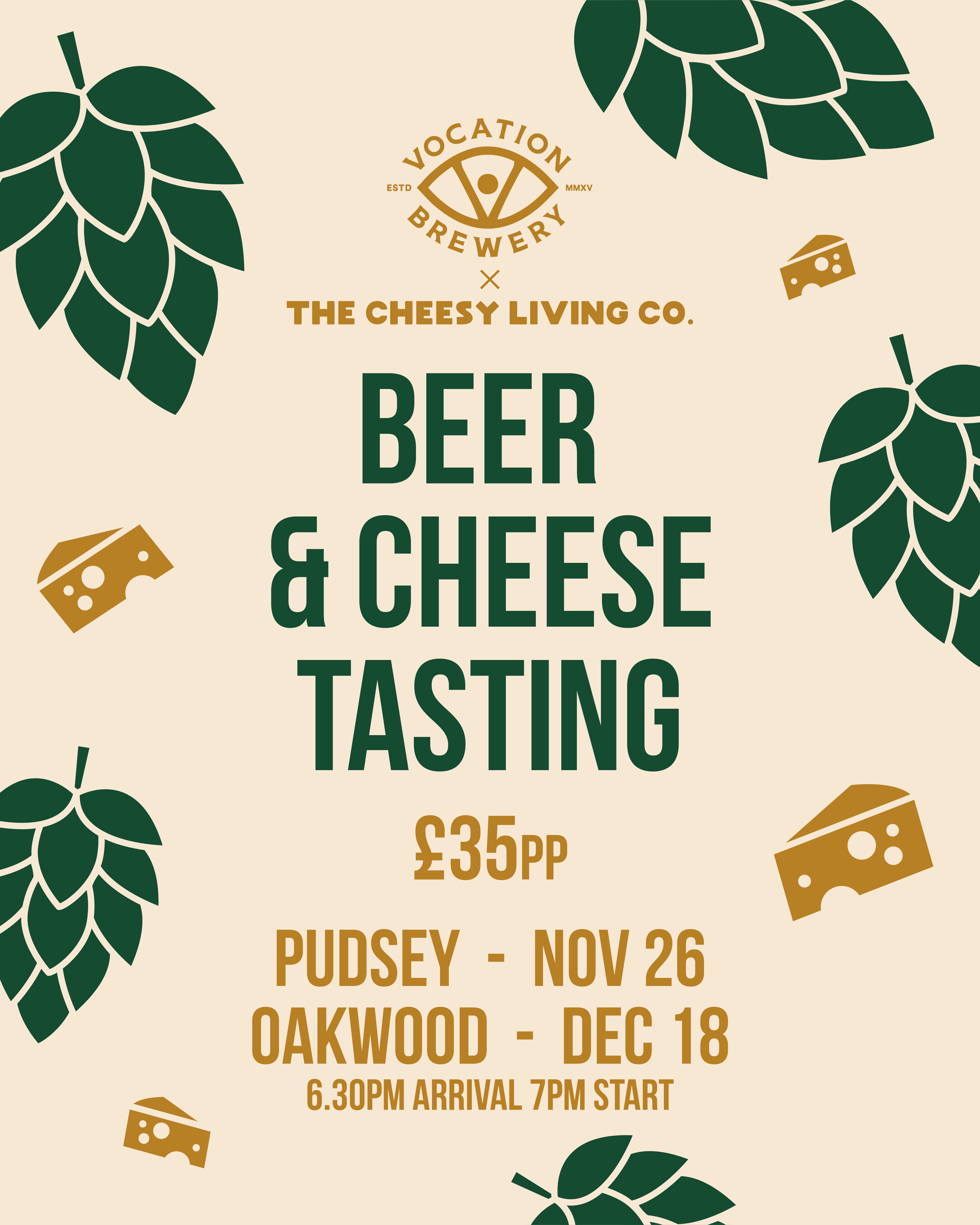 Beer & Cheese Tasting 🍻 with Vocation Brewery